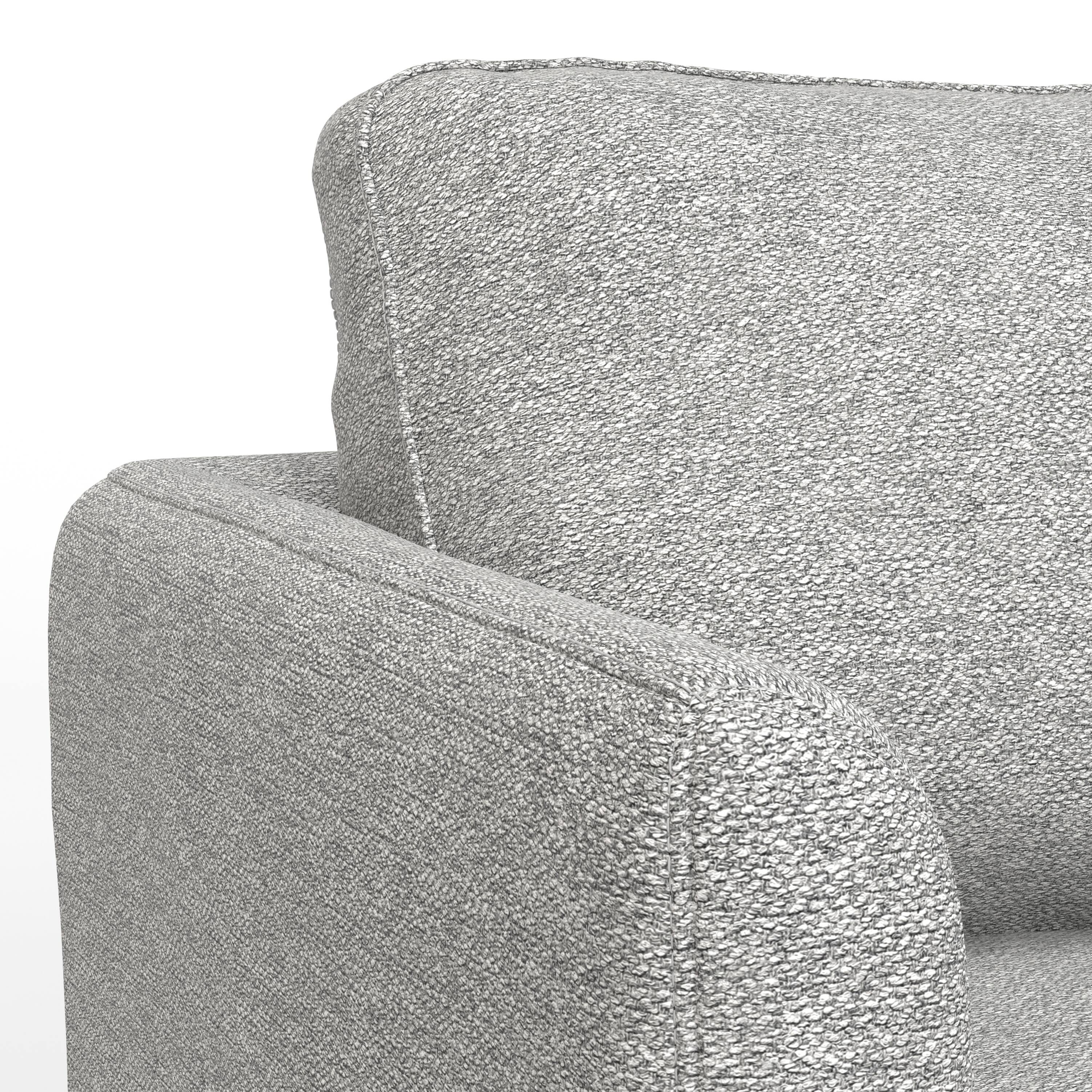 Alt View 2. Simpli Home - Livingston 90 inch Wide Mid-Century Modern Sofa in Mist Grey Woven-Blend Fabric - Mist Grey.