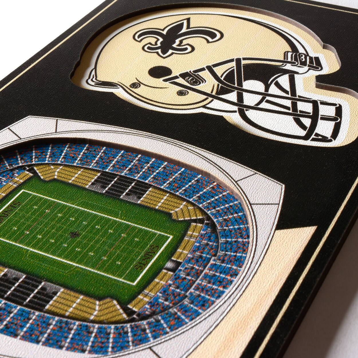 Alt View 1. YouTheFan - New Orleans Saints 6'' x 19'' 3D StadiumView Banner - Multicolor.
