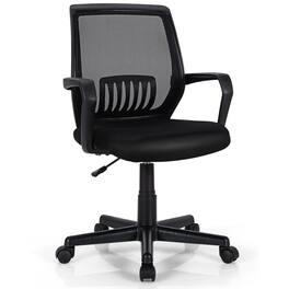 Ecooso - Office Chair Mid-Back Mesh Adjustable Executive Task Chair with Lumbar Support - Black