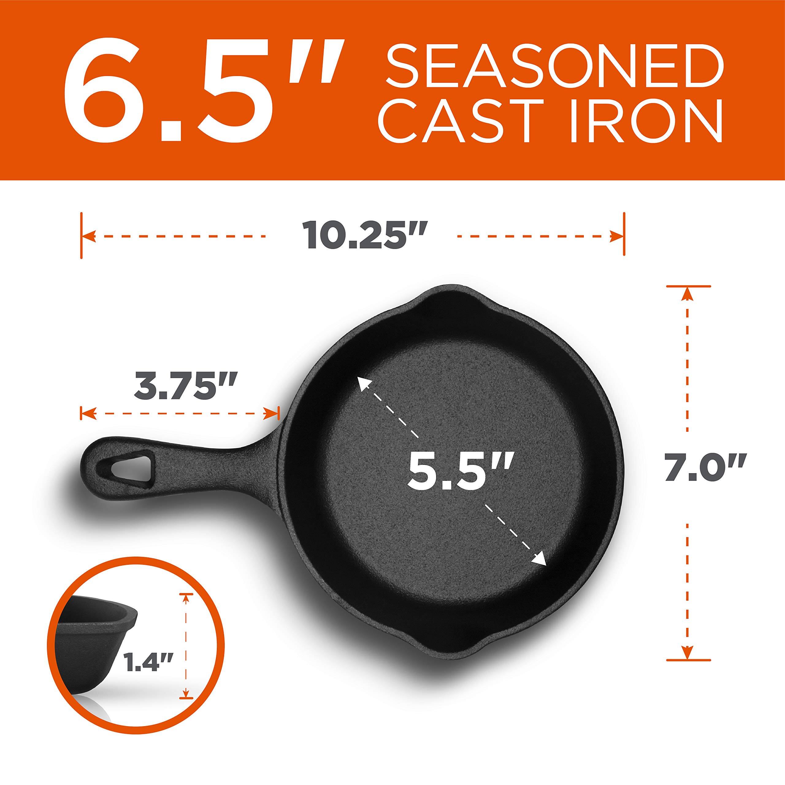 SEASONED CAST IRON
6.5"
10.25"
3.75"
5.5"
7.0"
1.4"