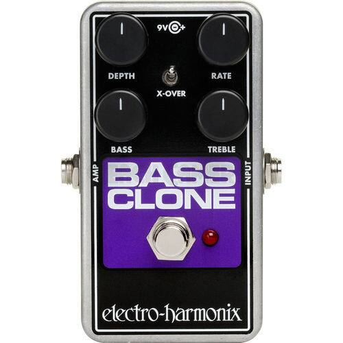 9V  
DEPTH  
RATE  
X-OVER  
BASS  
TREBLE  
BASS CLONE  
INPUT  
AMP  
electro-harmonix