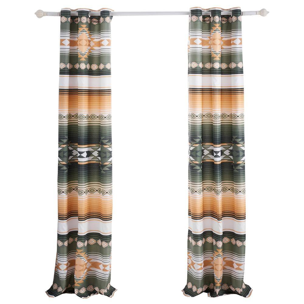 Front. Greenland Home Fashions - Greenland Home Fashions Zuma Window Panel Pair - 42x84" Cactus - Cactus.