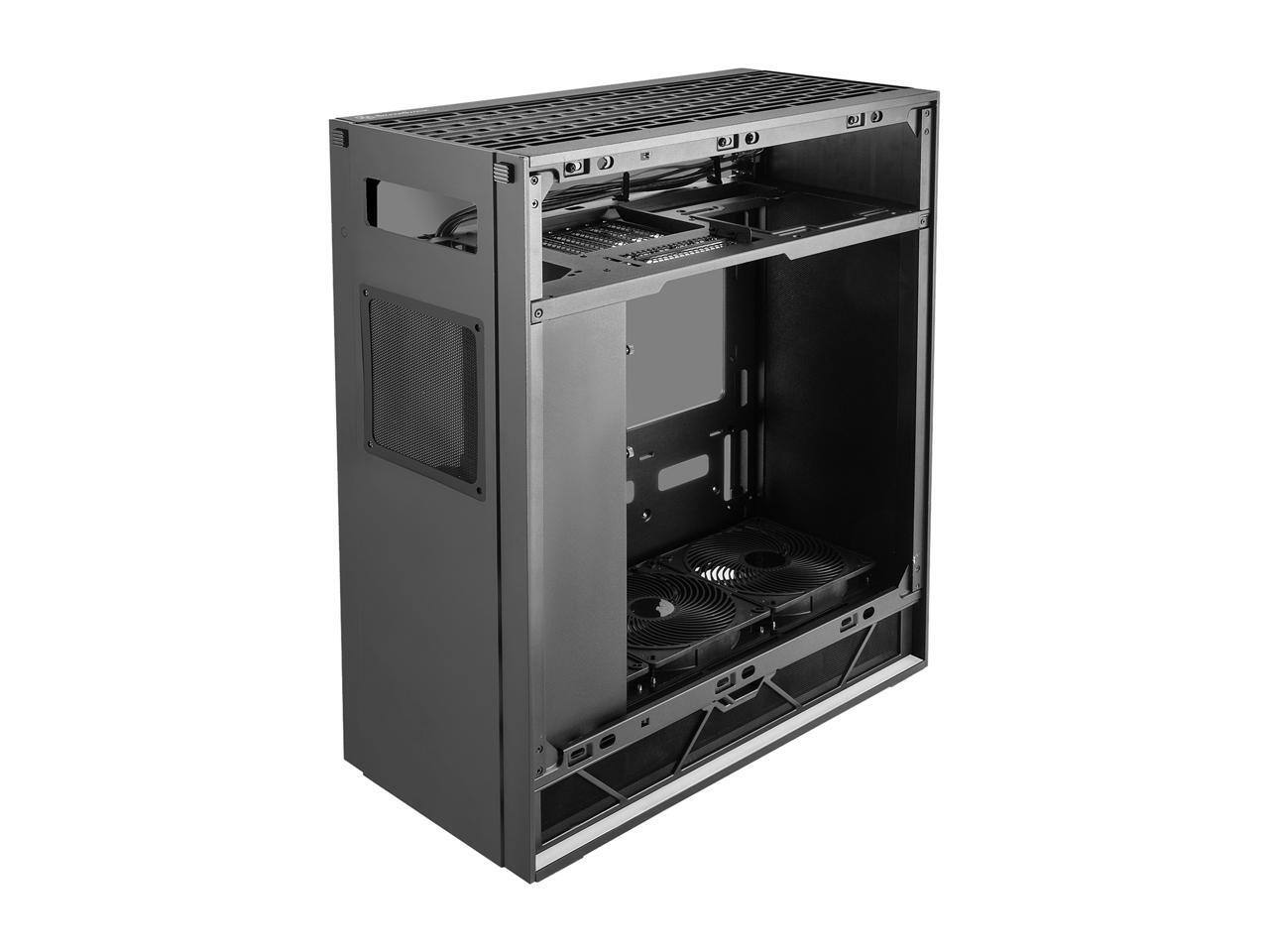 Alt View 9. SilverStone - SilverStone ALTA F1 SST-ALF1B-G Black Aluminuml / Steel / Tempered Glass ATX Mid Tower Computer Case - Black.