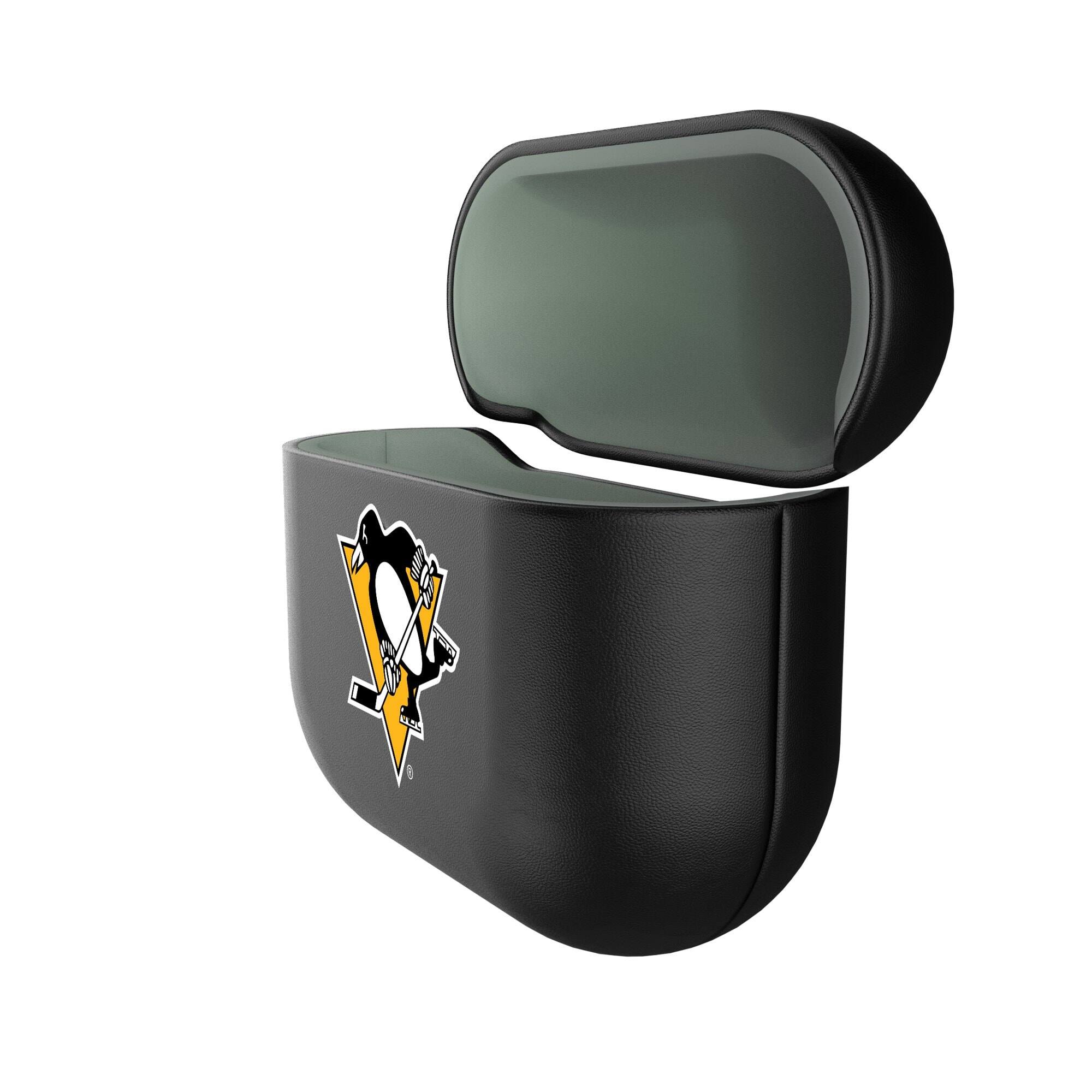 Alt View 1. Keyscaper - Pittsburgh Penguins Pittsburgh Penguins Insignia AirPods 4th Generation Case Cover - No Size - Black.