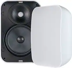 Sonance - MX86 - Mariner MX Series 8" 2-Way Outdoor Surface Mount Speakers (Pair) - Paintable White - Front_Zoom