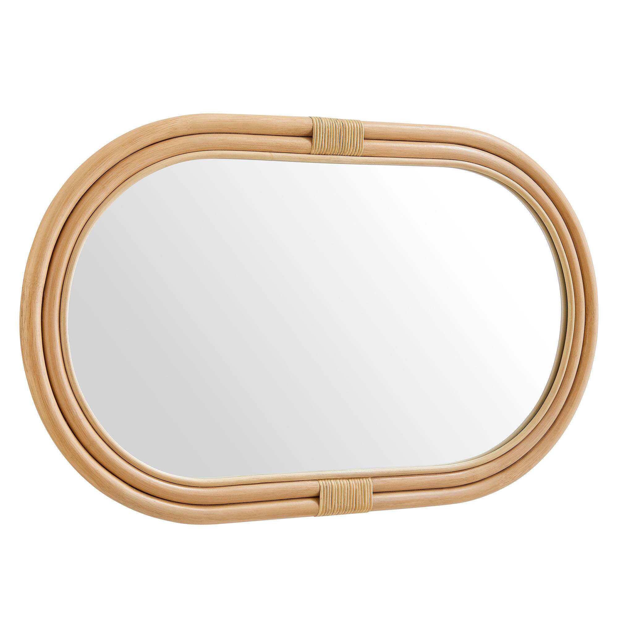 Alt View 2. Modway - Corsica Oval Rattan Wall Mirror by Modway - Natural.