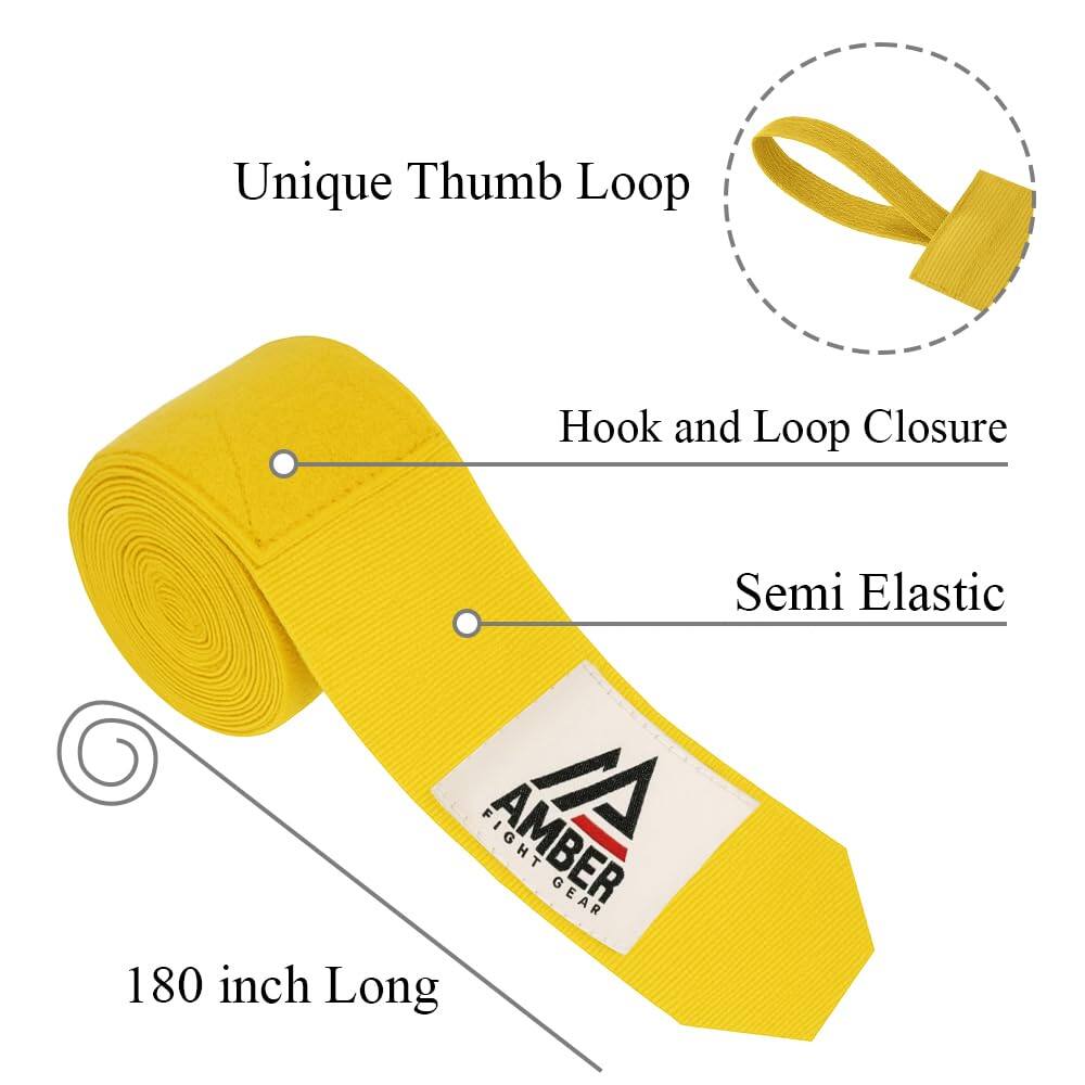 Unique Thumb Loop Hook and Loop Closure Semi Elastic  
FIGHT AMBER / A GEAR  
180 inch Long