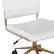 Alt View 22. Martha Stewart - Ivy Ribbed Faux Leather Office Chair - White Faux Leather/Polished Brass.