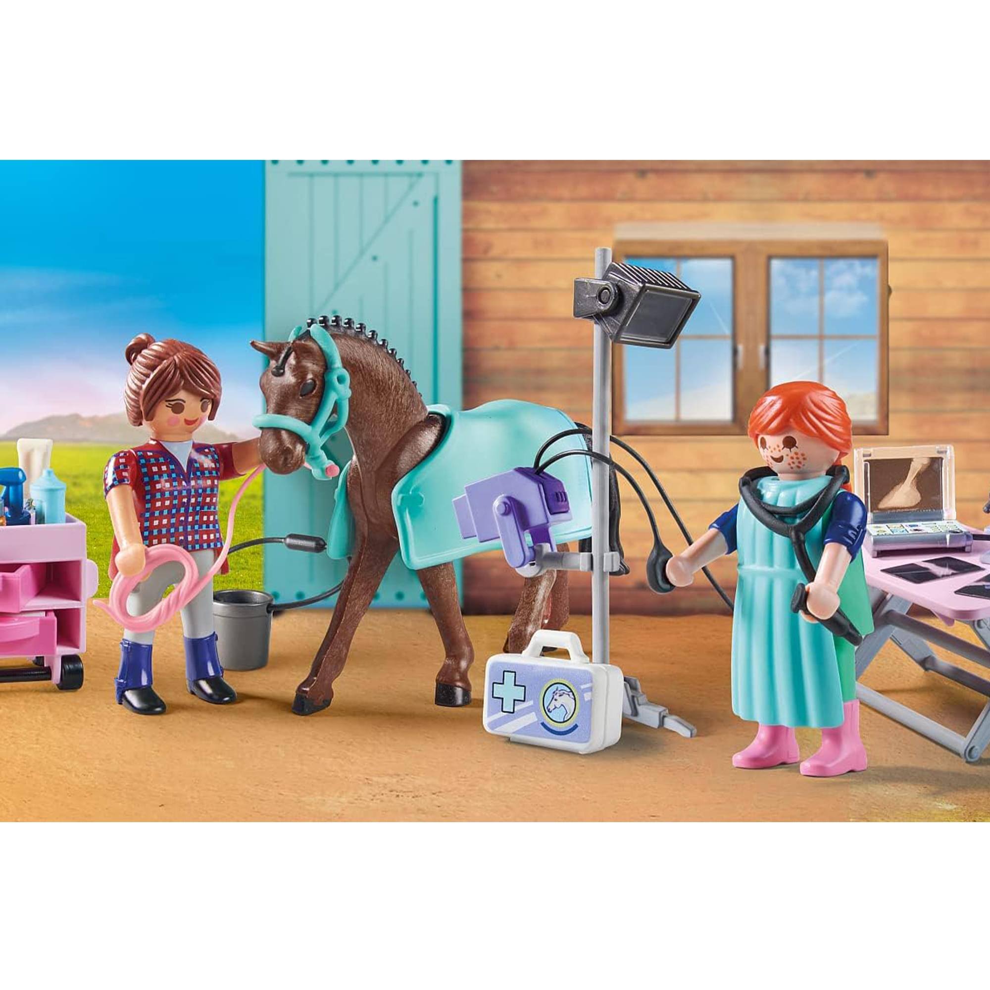 Alt View 3. Playmobil - Playmobil 71241 Country Horse Veterinarian Building Set - Multi-Color.
