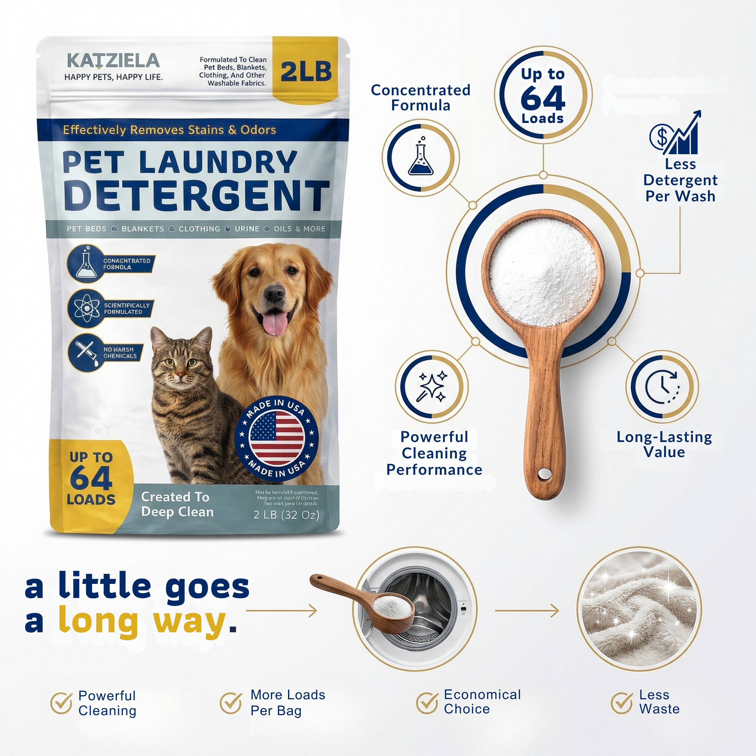 Katziela Pet Laundry Detergent Odor Remover Powder - Best Buy