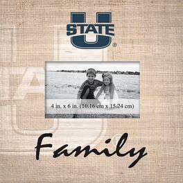 Fan Creations - Utah State Aggies 10'' x 10'' Burlap Pattern Frame - Multicolor