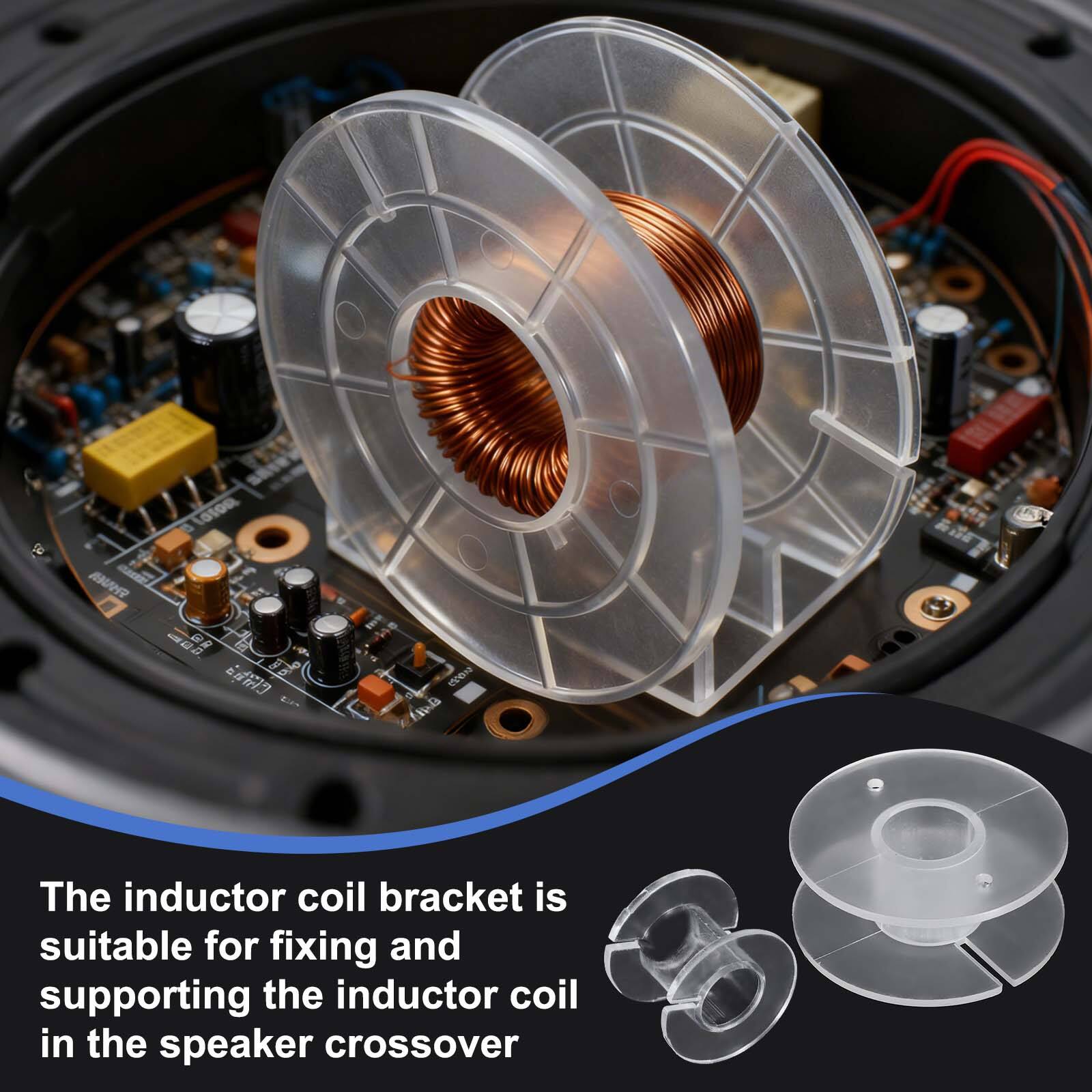 The inductor coil bracket is suitable for fixing and supporting the inductor coil in the speaker crossover