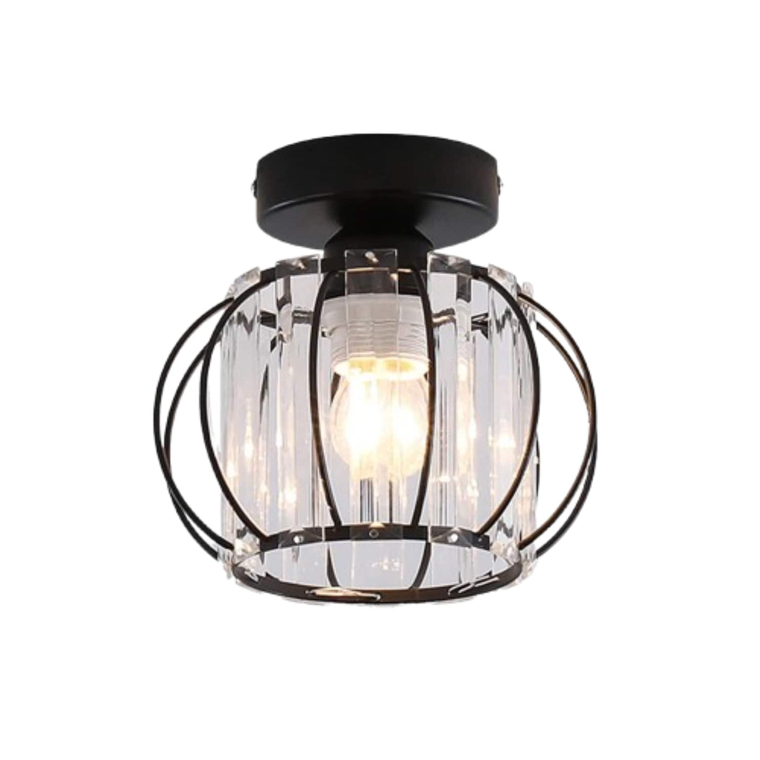 Home Collection - Modern Crystal Chandelier Flush Mount Ceiling Light Fixture for Hallway Bedroom Living Room