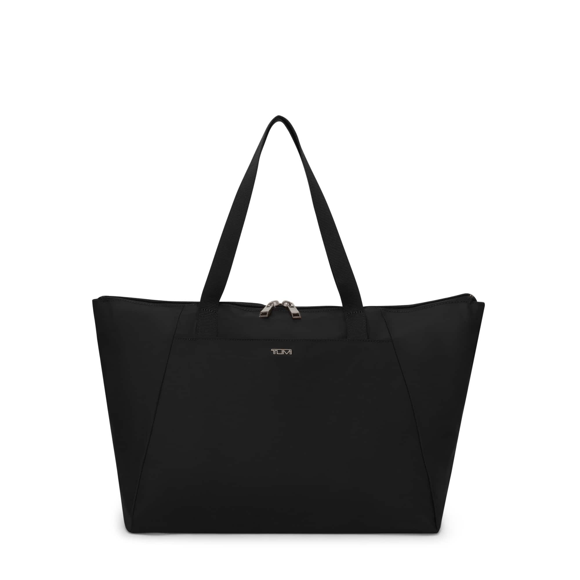 Front. TUMI - Voyageur Just In Case Medium Tote Bag - Black/GunMetal.
