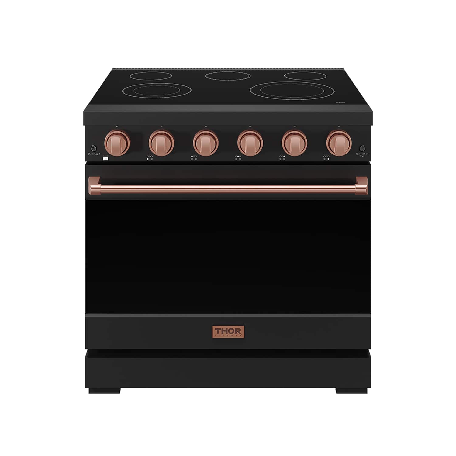 Gordon Ramsay Series by Thor Kitchen 6.0 Cu. Ft Freestanding Electric Range with Rose Gold Hardware - Black