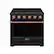 Front. Thor Kitchen - Gordon Ramsay Series by Thor Kitchen 6.0 Cu. Ft Freestanding Electric Range with Rose Gold Hardware - Black.