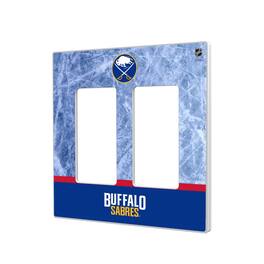 Keyscaper - Buffalo Sabres Wordmark Double Rocker Lightswitch Plate - Multicolor