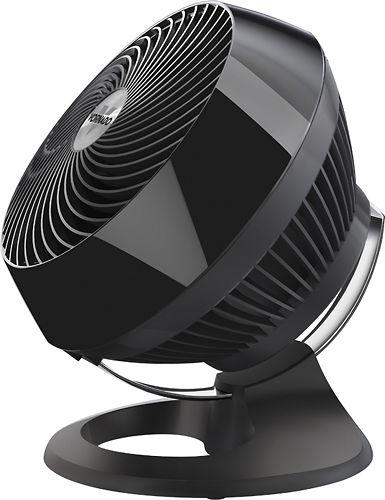Angle View: Vornado 660 Large 4 Speed Vortex Whole Room Air Circulator Floor Fan, Black