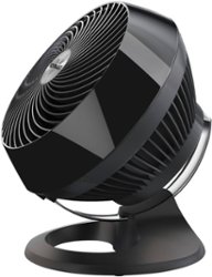 Vornado 660 Whole Room Air Circulator Fan - Black - Front_Zoom
