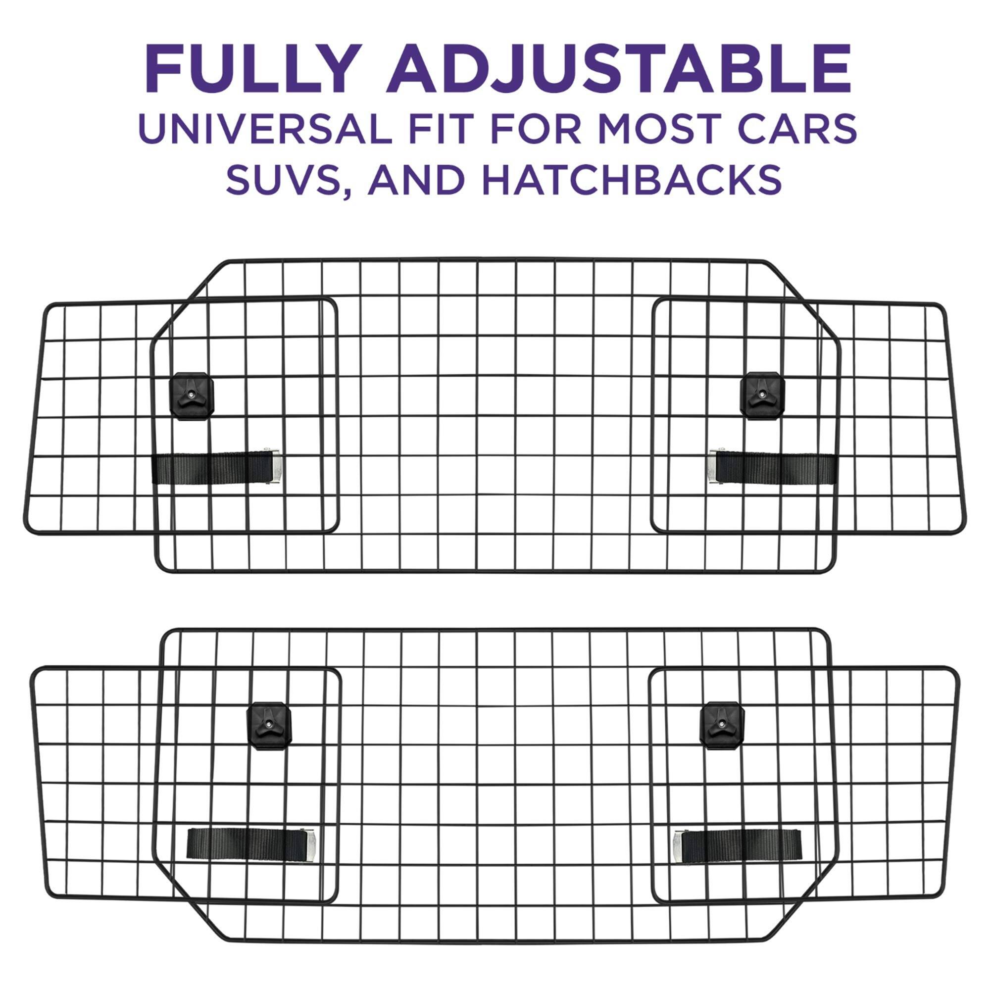 FULLY ADJUSTABLE
UNIVERSAL FIT FOR MOST CARS, SUVS, AND HATCHBACKS