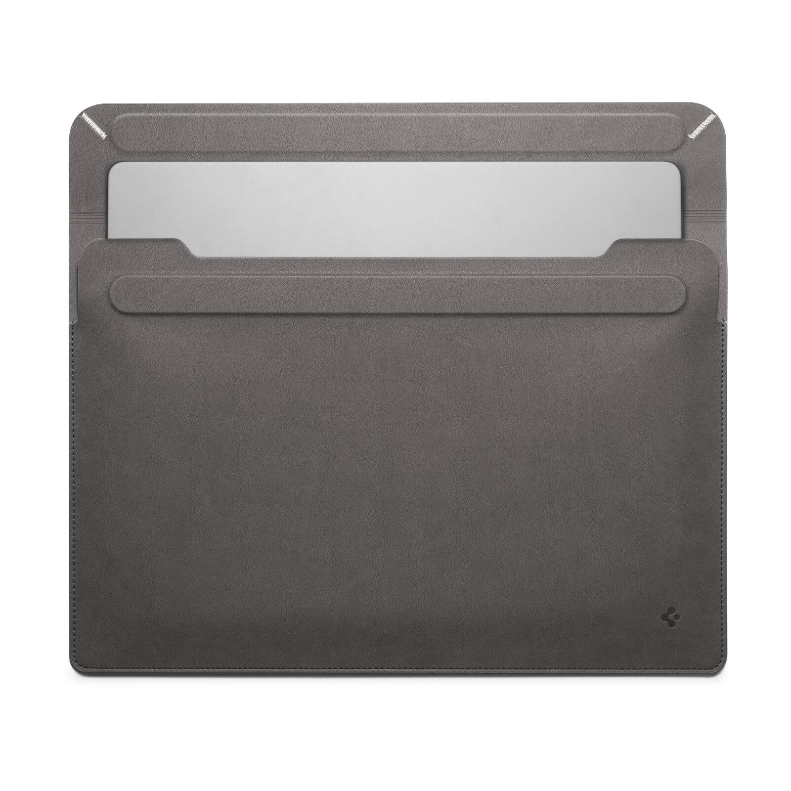 Left. Spigen - Spigen Valentinus Protective Laptop Sleeve for 14-inch Laptop - City Gray.