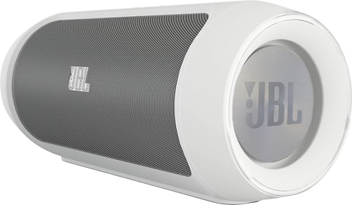 Left. JBL - Charge 2 Portable Bluetooth Speaker - White.