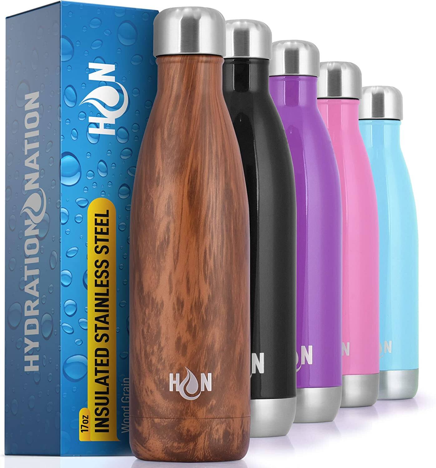 HYDRATION NATION  
INSULATED STAINLESS STEEL  
17oz  
Wood Grain