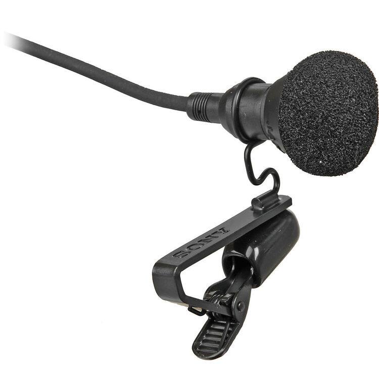 Alt View 1. Sony - Sony ECM-44BPT Omnidirectional Lavalier Microphone with Wide Frequency Response + More - Black.