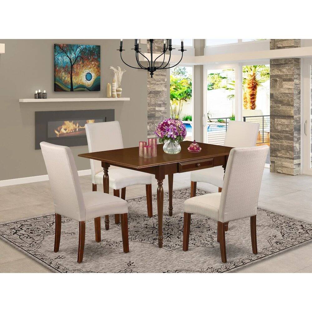 Alt View 10. East West Furniture - Dining Room Set Mahogany - Brown.