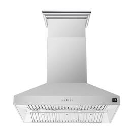 Forno Appliances - 48 inches - Externally Vented - Island Range Hood - Stainless Steel