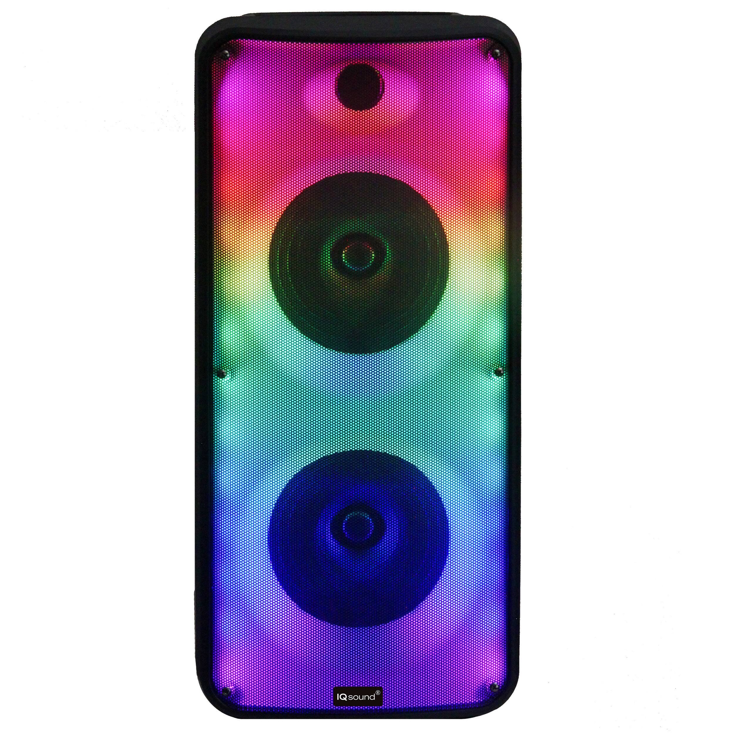 iQ Sound - Dual 8 Inch Portable Bluetooth Speaker