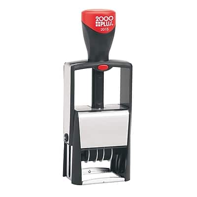 2000 Plus - 2015 Rectangle Dater Stamp, Ink, 1 3/4" x 1 1/8" (011200/010175) - Black