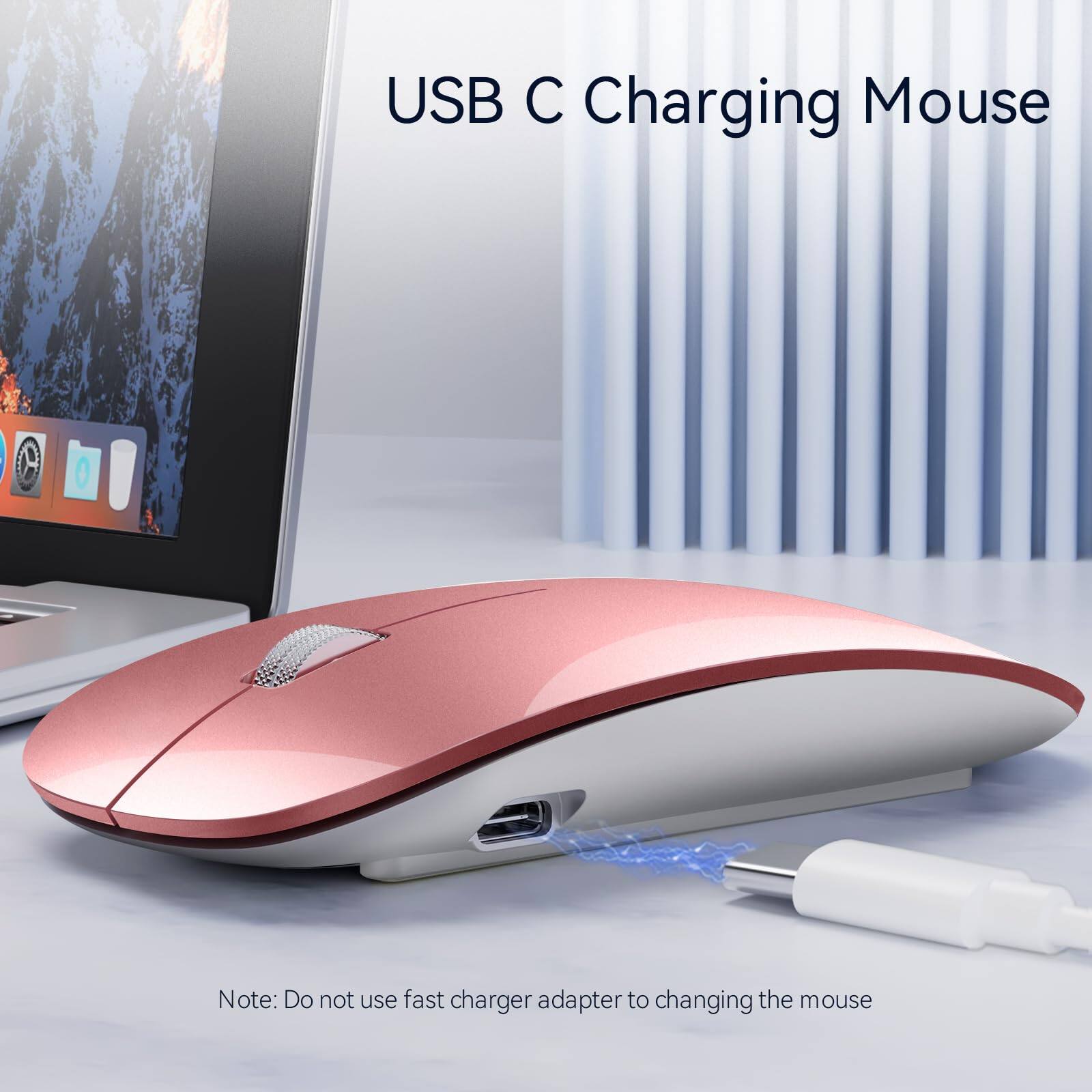 USB C Charging Mouse

Note: Do not use fast charger adapter to charging the mouse