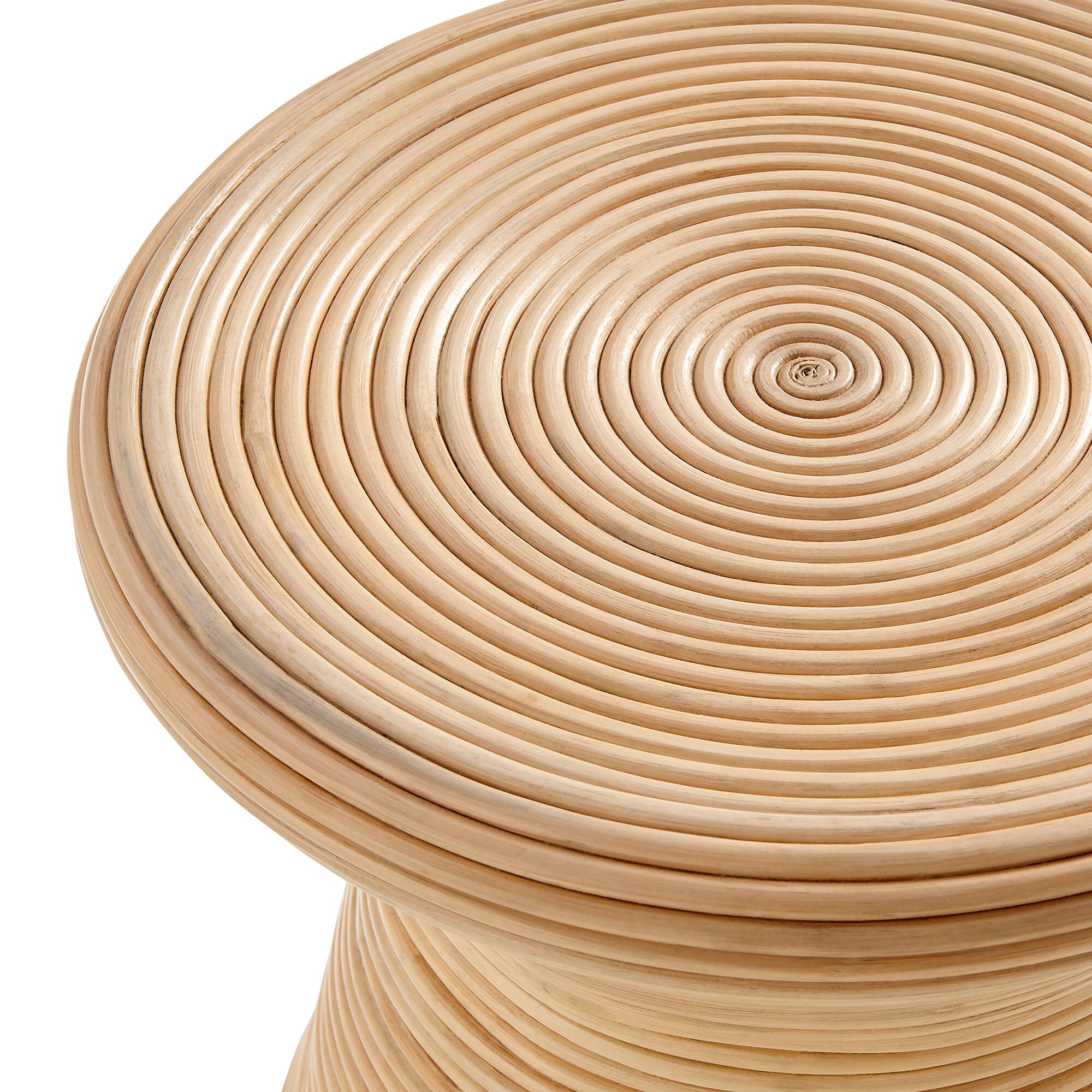 Alt View 4. Modway - Tavi Hourglass Natural Rattan Round Side Table by Modway - Natural.