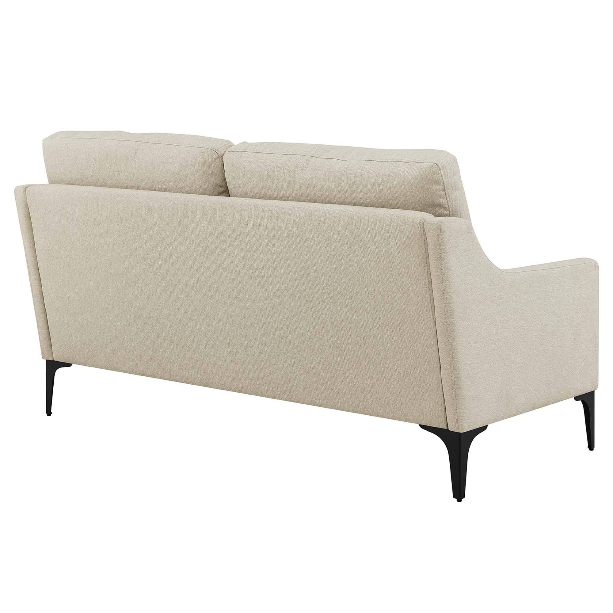 Alt View 2. Modway - Corland Upholstered Fabric Loveseat by Modway - Beige.