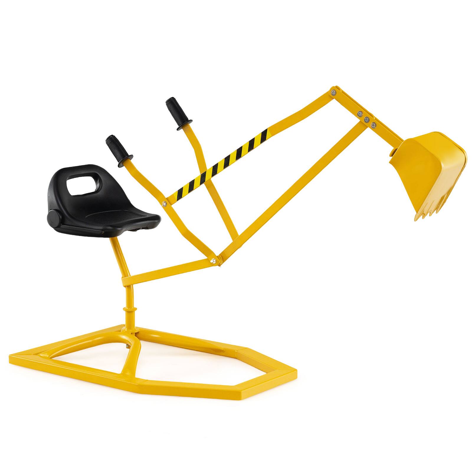 Alt View 9. Gymax - Gymax Sand Digger for Kids w/2-Handed Controls Flexible Shovel 360° Rotatable Function - Yellow.