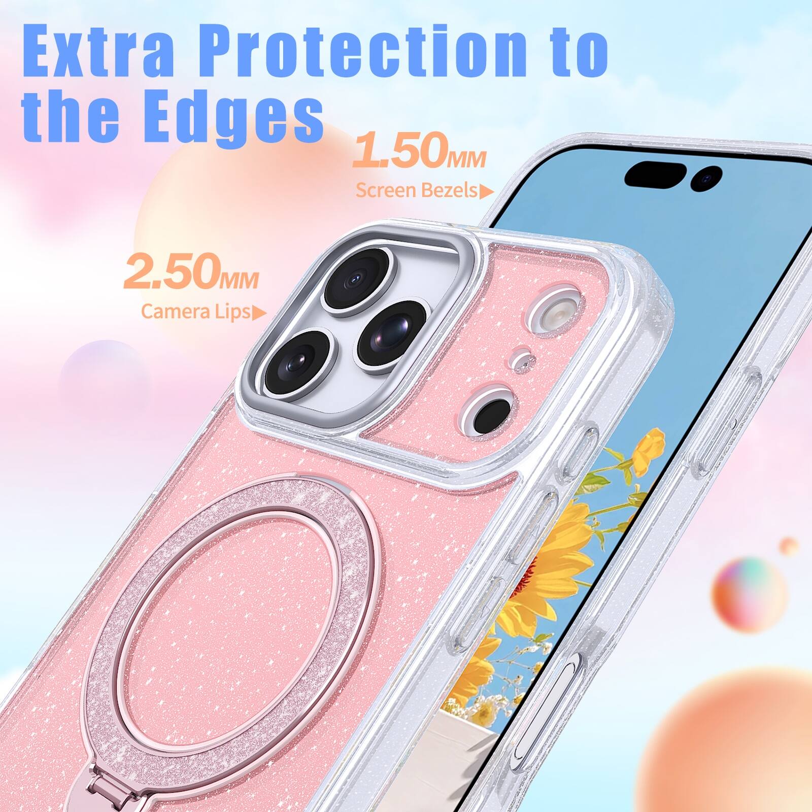 Extra Protection to the Edges  
1.50MM Screen Bezels  
2.50MM Camera Lips