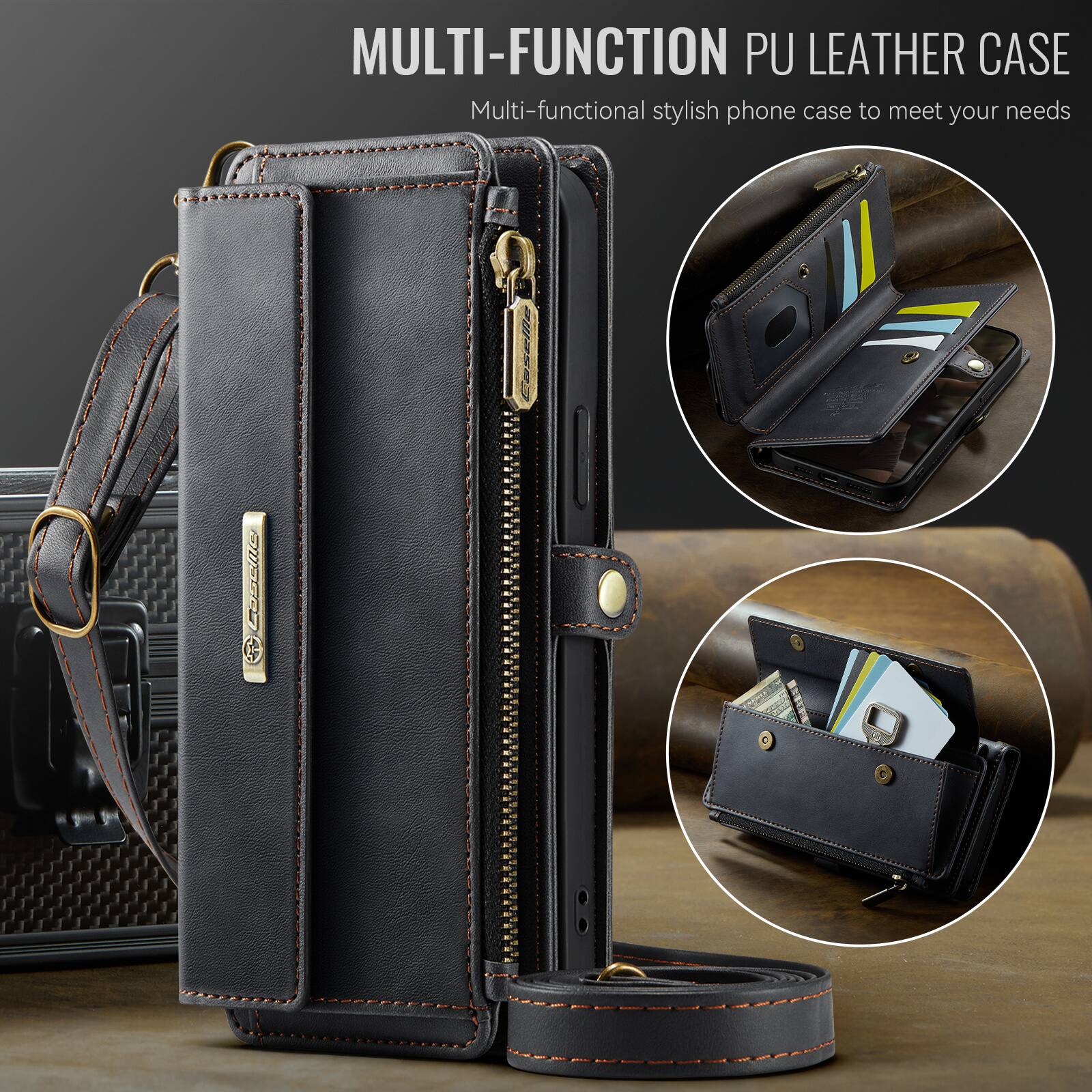 MULTI-FUNCTION PU LEATHER CASE  
Multi-functional stylish phone case to meet your needs