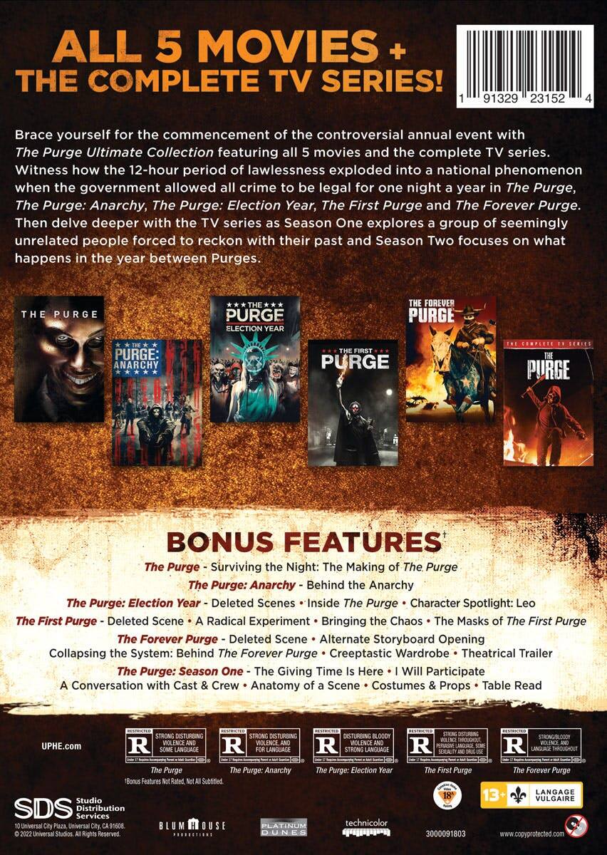 Back. The Purge: Ultimate Collection (Box Set) [DVD].