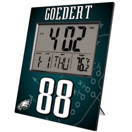 Keyscaper - Dallas Goedert Philadelphia Eagles Digital Desk & Wall Clock - Multicolor