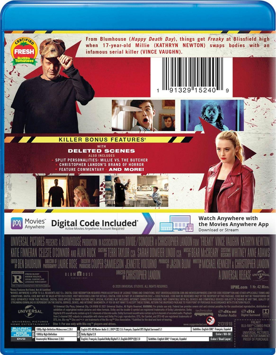 Back. Freaky (with DVD) [Blu-ray].
