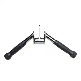Power Systems - Revolving Press Down Bar – Chrome Cable Attachment for Triceps & Upper Body Workouts - Black
