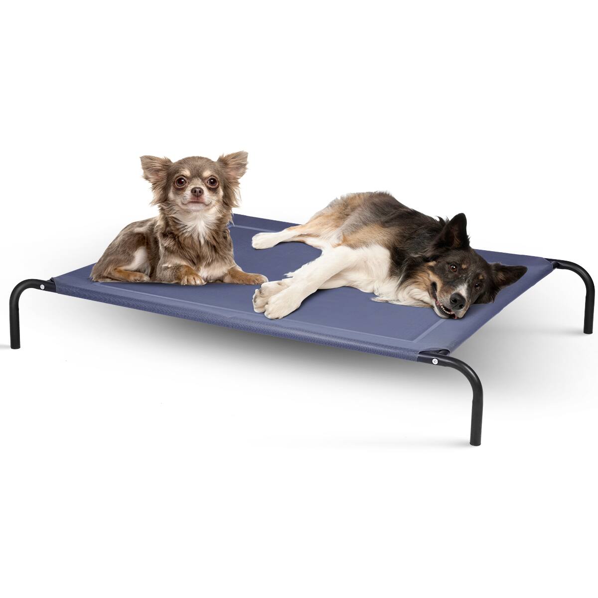 Alt View 2. Gymax - Gymax Large Dog Cat Bed Elevated Pet Cot Indoor Outdoor Camping Steel Frame Mat -XL - Grey.