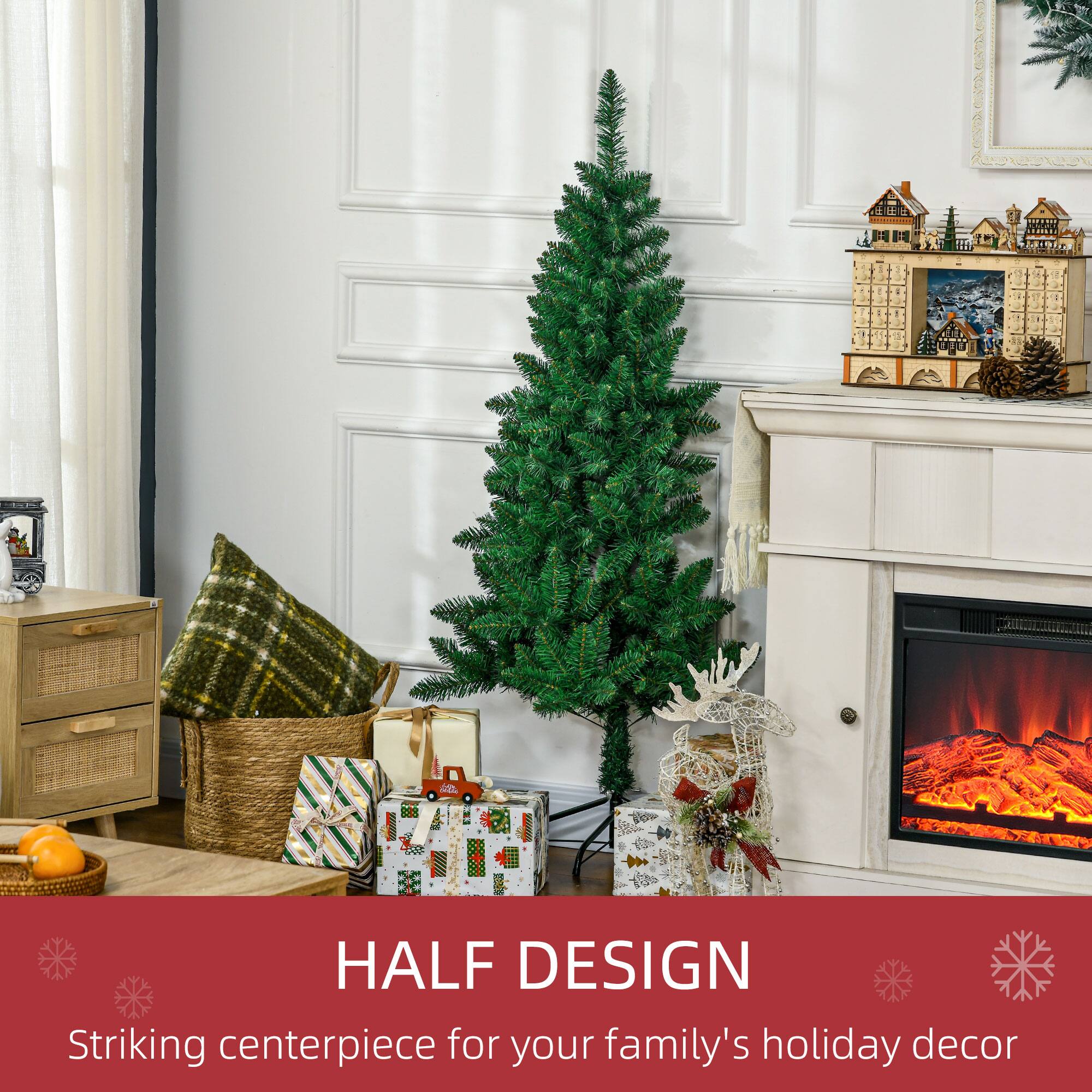 HALF DESIGN  
Striking centerpiece for your family's holiday decor