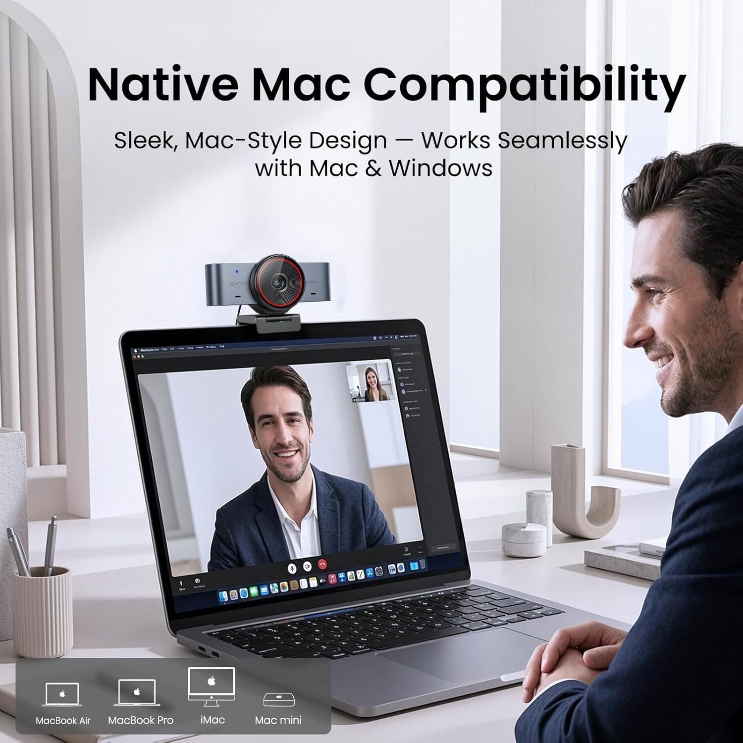 Native Mac Compatibility  
Sleek, Mac-Style Design - Works Seamlessly with Mac & Windows  

MacBook Air  
MacBook Pro  
iMac  
Mac mini