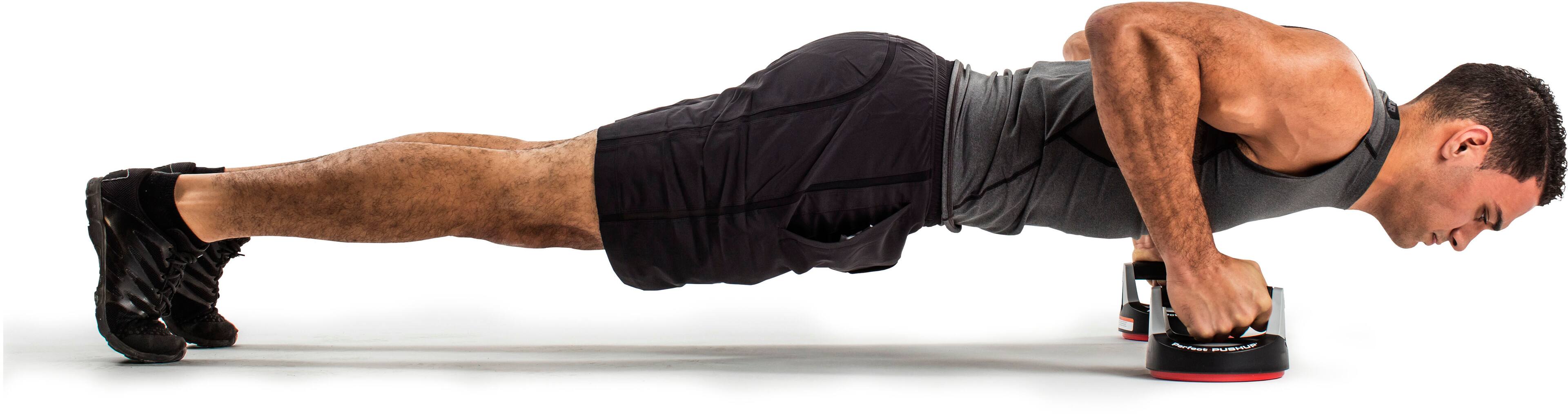 Alt View 12. Perfect Fitness - Perfect Pushup Rotating Push Up Handles, Pair - Black.