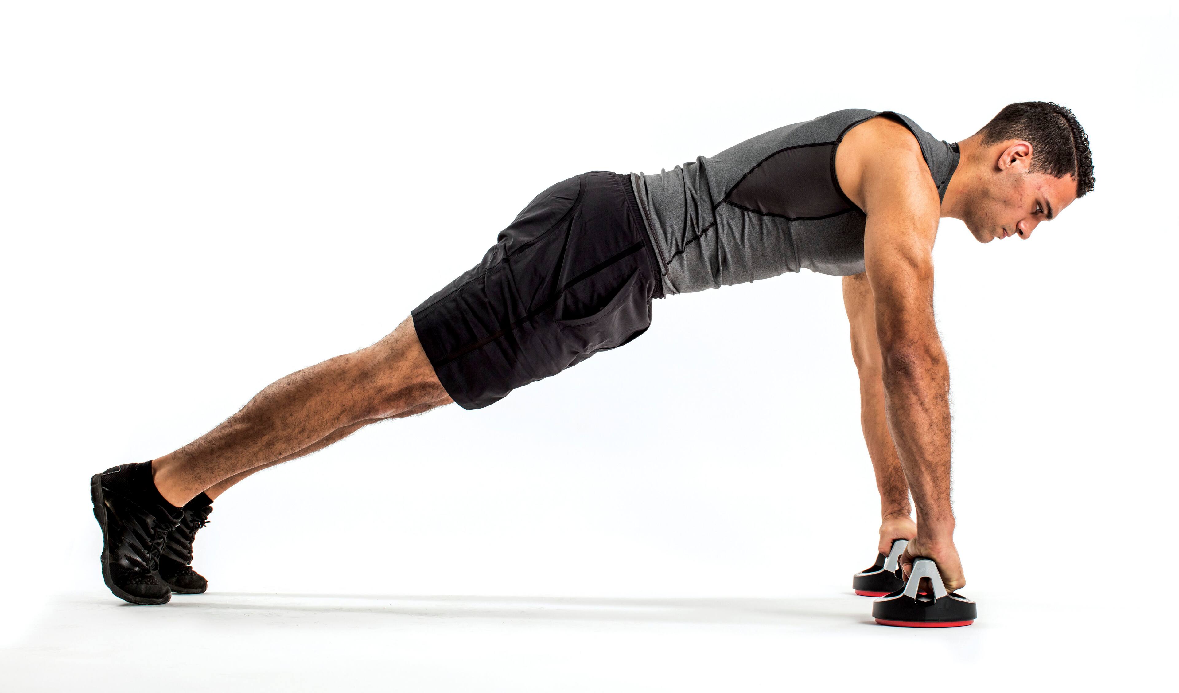 Alt View 13. Perfect Fitness - Perfect Pushup Rotating Push Up Handles, Pair - Black.