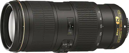 Angle. Nikon - AF-S NIKKOR 70-200mm f/4G ED VR Telephoto Zoom Lens - Black.