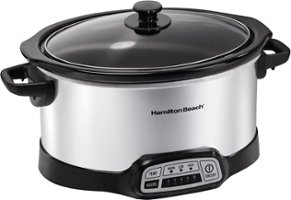 Hamilton Beach - 6-Quart Slow Cooker - Stainless Steel - Front_Zoom