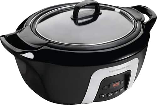 Front. Hamilton Beach - 6-Quart Slow Cooker - Black.
